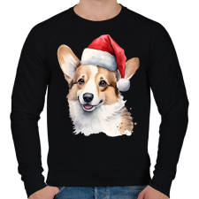 PRINTFASHION Happy Dog 3 - Férfi pulóver - Fekete férfi pulóver, kardigán