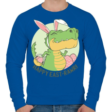 PRINTFASHION Happy East-rawr! - Férfi pulóver - Királykék