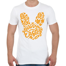 PRINTFASHION Happy Easter bunny - Férfi póló - Fehér férfi póló