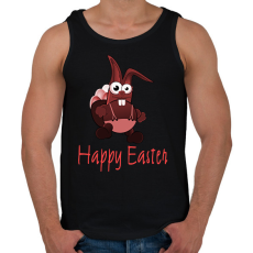 PRINTFASHION Happy Easter - Férfi atléta - Fekete