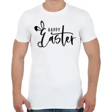 PRINTFASHION Happy Easter - Férfi póló - Fehér férfi póló