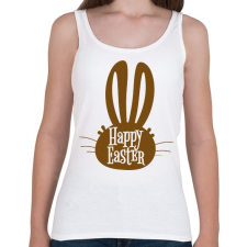 PRINTFASHION Happy Easter - Nyúlfej - Női atléta - Fehér női trikó