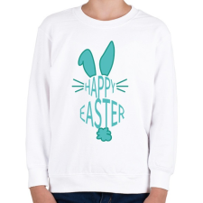 PRINTFASHION Happy Easter - Nyúllal - Gyerek pulóver - Fehér gyerek pulóver, kardigán