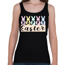 PRINTFASHION Happy Easter - Rabbit - Női atléta - Fekete női trikó