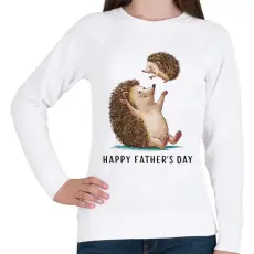 PRINTFASHION Happy Father's Day_ - Női pulóver - Fehér