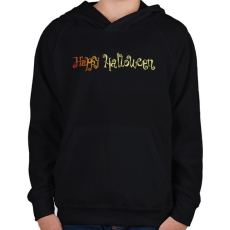 PRINTFASHION Happy Halloween átmenetes - Gyerek kapucnis pulóver - Fekete
