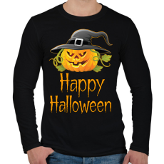 PRINTFASHION Happy Halloween  - Férfi hosszú ujjú póló - Fekete