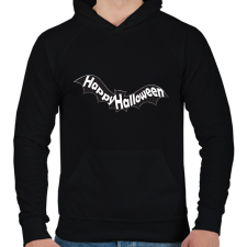 PRINTFASHION happy halloween - Férfi kapucnis pulóver - Fekete férfi pulóver, kardigán
