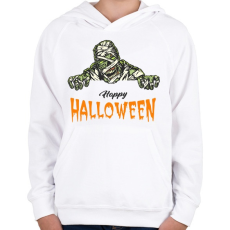PRINTFASHION Happy Halloween - Gyerek kapucnis pulóver - Fehér