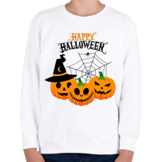PRINTFASHION Happy Halloween - Gyerek pulóver - Fehér