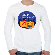 PRINTFASHION Happy Halloween Night - Férfi hosszú ujjú póló - Fehér férfi póló