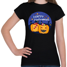PRINTFASHION Happy Halloween Night - Női póló - Fekete női póló