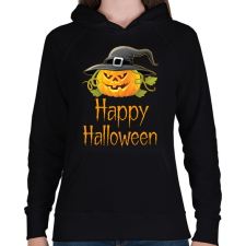 PRINTFASHION Happy Halloween  - Női kapucnis pulóver - Fekete női pulóver, kardigán