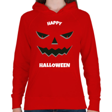 PRINTFASHION HAPPY HALLOWEEN - Női kapucnis pulóver - Piros női pulóver, kardigán