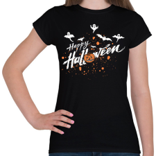 PRINTFASHION Happy Halloween - Női póló - Fekete női póló