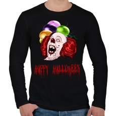 PRINTFASHION happy halloween pennywise - Férfi hosszú ujjú póló - Fekete
