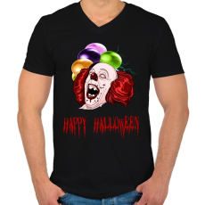 PRINTFASHION happy halloween pennywise - Férfi V-nyakú póló - Fekete