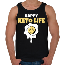 PRINTFASHION HAPPY KETO LIFE - Férfi atléta - Fekete