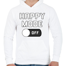 PRINTFASHION happy mode - Férfi kapucnis pulóver - Fehér férfi pulóver, kardigán