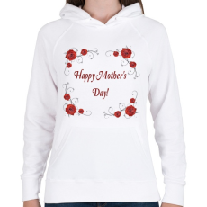 PRINTFASHION Happy Mothers Day - Női kapucnis pulóver - Fehér