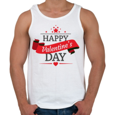 PRINTFASHION Happy Valentine's Day - Férfi atléta - Fehér atléta, trikó