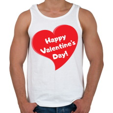 PRINTFASHION Happy Valentine's Day - Férfi atléta - Fehér