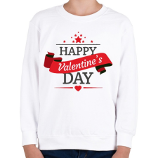 PRINTFASHION Happy Valentine's Day - Gyerek pulóver - Fehér gyerek pulóver, kardigán