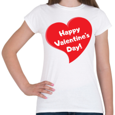 PRINTFASHION Happy Valentine's Day - Női póló - Fehér női póló