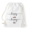 PRINTFASHION Happy Wife 1 - Sportzsák, Tornazsák - Fehér