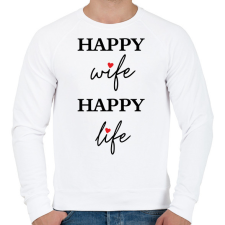 PRINTFASHION Happy Wife 2 - Férfi pulóver - Fehér férfi pulóver, kardigán