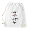 PRINTFASHION Happy Wife 2 - Sportzsák, Tornazsák - Fehér
