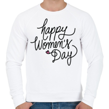 PRINTFASHION Happy Woman's Day - Férfi pulóver - Fehér férfi pulóver, kardigán