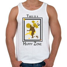 PRINTFASHION happy zone - Férfi atléta - Fehér