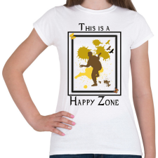 PRINTFASHION happy zone - Női póló - Fehér női póló