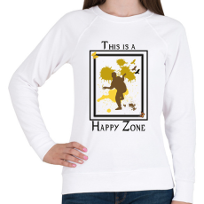 PRINTFASHION happy zone - Női pulóver - Fehér