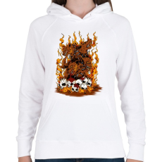 PRINTFASHION Harag - Női kapucnis pulóver - Fehér