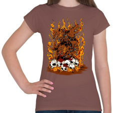PRINTFASHION Harag - Női póló - Mogyoróbarna női póló