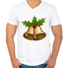 PRINTFASHION Harang - Férfi V-nyakú póló - Fehér