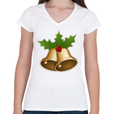 PRINTFASHION Harang - Női V-nyakú póló - Fehér