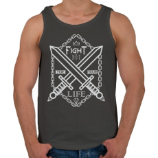 PRINTFASHION Harc az élet - Férfi atléta - Sötétszürke