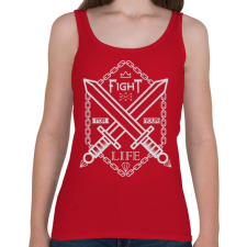 PRINTFASHION Harc az élet - Női atléta - Cseresznyepiros női trikó