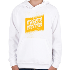 PRINTFASHION HARCOS póló - Gyerek kapucnis pulóver - Fehér
