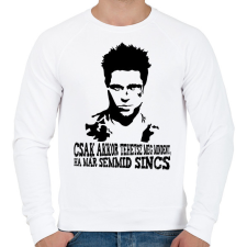 PRINTFASHION Harcosok klubja idézet - Férfi pulóver - Fehér férfi pulóver, kardigán