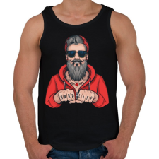 PRINTFASHION HARD LIFE - Férfi atléta - Fekete atléta, trikó