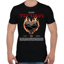 PRINTFASHION hard techno - Férfi póló - Fekete férfi póló