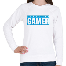 PRINTFASHION HARDCORE GAMER - Női pulóver - Fehér női pulóver, kardigán