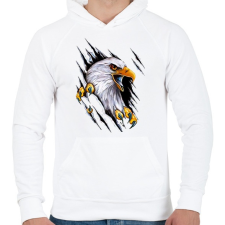 PRINTFASHION Harley Davidson - Férfi kapucnis pulóver - Fehér férfi pulóver, kardigán