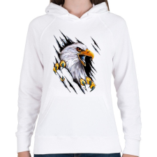PRINTFASHION Harley Davidson - Női kapucnis pulóver - Fehér női pulóver, kardigán