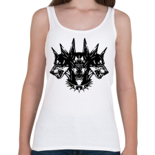 PRINTFASHION Három fejű kutya - Női atléta - Fehér női trikó