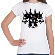 PRINTFASHION Három fejű kutya - Női póló - Fehér